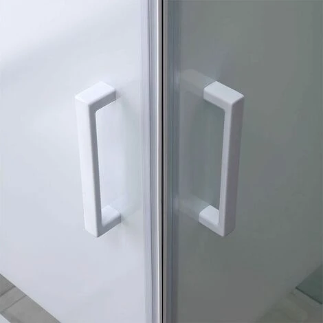 BOX DOCCIA QUADRATO 80X80 VETRO CON SERIGRAFIA E PROFILI BIANCHI VENERE 4 BOX DOCCIA QUADRATO 80X80 VETRO CON SERIGRAFIA E PROFILI BIANCHI VENERE - immagine 4