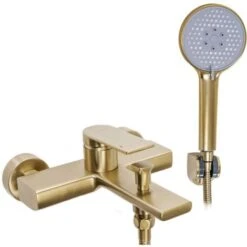 Rubinetto Da Vasca REA Verso Brush Gold