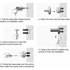 RHAFAYRE Set Di 3 Accessori Da Bagno Portasciugamani Da 30 Cm Portarotolo Porta Accappatoio Spazzolato Oro -Stile Bagno 66556952 5