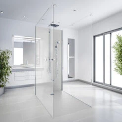 Piatto Doccia 90 X 90 Cm In Resina Finitura Pietra - Bianco -Stile Bagno 67403420 5