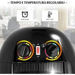 RELAX4LIFE Casco Asciugacapelli Professionale 1050 W, Temperatura 40/75 ºC Per Asciugatura E Styling, Timer Fino A 60 Min, Altezza Regolabile 125/160 Cm, Per Casa E Dal Parrucchiere, Nero -Stile Bagno 67415455 3