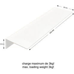 Schulte Mensola Per Doccia Autoadesiva, Senza Foratura, 33 X 9.5 X 3.5 Cm, Bianco Opaco -Stile Bagno 67535243 4