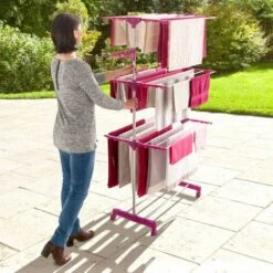 MAXIMA Prugna Stendino In Acciaio Inox Pieghevole H.145 Cm -Stile Bagno 68671047 4