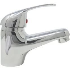 Rubinetto Miscelatore Bagno Grigio Silver Cromato Lavabo Lavandino Basic 8405