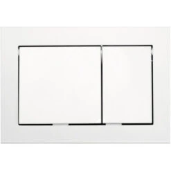 Tece TECEbase, Placca Di Comando A Due Tasti, Bianca (9240700)