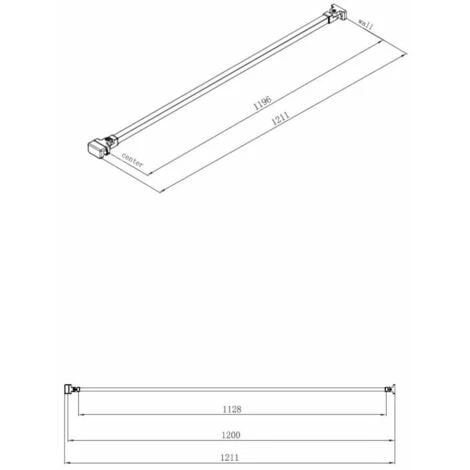 Swiss Aqua Technologies Walk-in Braccio Di Montaggio Per Schermo Doccia 120 Cm, Cromo (ZAV3) 2 Swiss Aqua Technologies Walk-in Braccio Di Montaggio Per Schermo Doccia 120 Cm, Cromo (ZAV3) - immagine 2