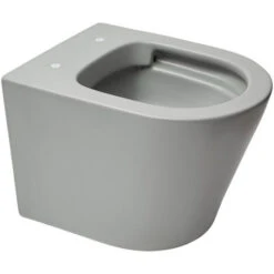 Swiss Aqua Technologies Wc Sospeso Infinitio Grigio Opaco Senza Flangia E Fissaggi Invisibili + Sedile Anticaduta (GreyInfinitio) -Stile Bagno 69647419 5
