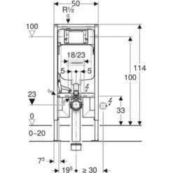Geberit Duofix, Modulo Di Montaggio Extra Piatto 114 Cm UP720, Salvaspazio, Con Cassetta Sigma A Incasso 8 Cm (111.796.00.1) -Stile Bagno 69647481 3