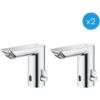 Grohe Bau Cosmopolitan E Set Di 2 Miscelatori Lavabo A Infrarossi 1/2″ Con Limitatore Di Temperatura Regolabile, Cromo (36451000-DUO)