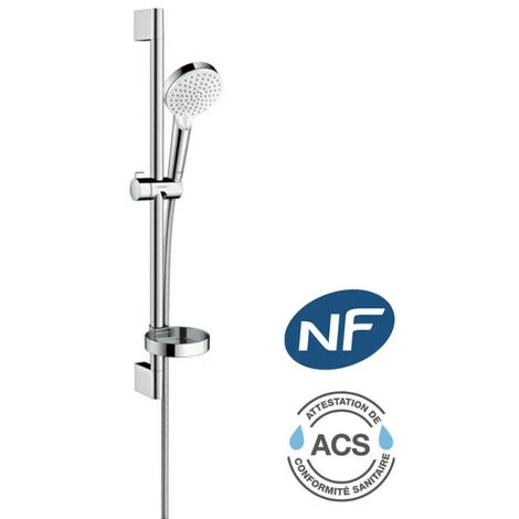 Hansgrohe Set Miscelatore Termostatico Ecostat + Set Doccia Crometta Vario Con Portasapone (13211000-Crometta2) 2 Hansgrohe Set Miscelatore Termostatico Ecostat + Set Doccia Crometta Vario Con Portasapone (13211000-Crometta2) - immagine 2