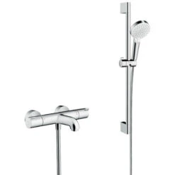 Hansgrohe Miscelatore Termostatico Vasca/doccia Ecostat 1001 CL + Set Doccia Crometta Vario (13201000-CROMETTA)