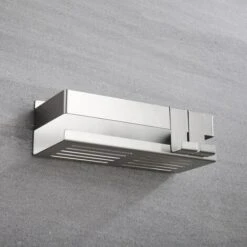 Mensola Per Doccia Mensola Per Bagno Senza Perforazione Mensola Per Doccia Autoadesiva Senza Perforazione Mensola Per Bagno In Acciaio Inossidabile Con 2 Ganci -Stile Bagno 69716647 4