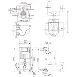 Villeroy & Boch Set Telaio Per WC + Vaso WC Swiss Aqua Technologies Senza Flangia E Fissaggi Invisibili + Piastra Bianca (ViConnectSATrimless-2) -Stile Bagno 69757164 5