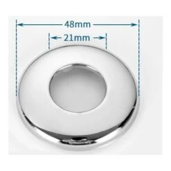 MINKUROW 21 Mm Morsetto In Acciaio Cromato Foro Valvola Coperchio Rubinetto Bocchetta 7 Mm Dimensioni (10 Pezzi) -Stile Bagno 69788432 3