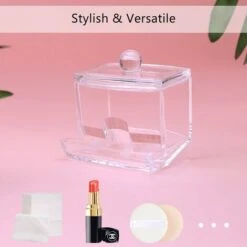 MINKUROW 2 Pezzi Porta Tamponi Di Cotone, Porta Tamponi Di Cotone Trasparente Scatola Per Tamponi Di Cotone, Contenitore Cosmetico Organizzatore Di Stoccaggio Con Coperchio Trasparente E Comoda Apertu 8 MINKUROW 2 Pezzi Porta Tamponi Di Cotone, Porta Tamponi Di Cotone Trasparente Scatola Per Tamponi Di Cotone, Contenitore Cosmetico Organizzatore Di Stoccaggio Con Coperchio Trasparente E Comoda Apertu -Stile Bagno 69789809 4