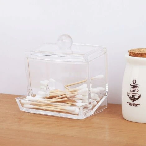 MINKUROW 2 Pezzi Porta Tamponi Di Cotone, Porta Tamponi Di Cotone Trasparente Scatola Per Tamponi Di Cotone, Contenitore Cosmetico Organizzatore Di Stoccaggio Con Coperchio Trasparente E Comoda Apertu 5 MINKUROW 2 Pezzi Porta Tamponi Di Cotone, Porta Tamponi Di Cotone Trasparente Scatola Per Tamponi Di Cotone, Contenitore Cosmetico Organizzatore Di Stoccaggio Con Coperchio Trasparente E Comoda Apertu - immagine 5