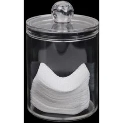 MINKUROW 2pcs Scatole Portaoggetti Da Bagno, Piccolo Portaoggetti Da Bagno In Plastica Con Coperchio, Scatola Portaoggetti Per Cotone O Cosmetici, Trasparente -Stile Bagno 69790876 4