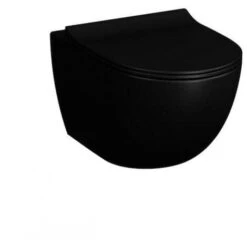 Vitra SENTO Tazza Nero Opaco RIM-EX (senza Brida) E Sedile Ultrasottile Con Chiusura Rallentata (7748B083-0075 + 120-083R009)