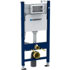 Geberit Pack WC Telaio Duofix + Tazza Sospesa Vitra S50 Con Brida + Ammortizzatore Soft Close + Piastra Bianca (S50Geb3) -Stile Bagno 69810856 4