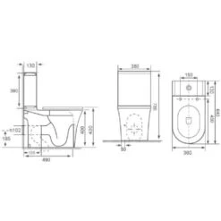 Swiss Aqua Technologies Combi WC Da Appoggio Senza Brida, Con Sedile Softclose - Riempimento Dal Basso (SATBRE030RREXVP) -Stile Bagno 69810876 4