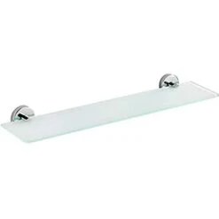 WENKO Vacuum-Loc® Portaoggetti Capri - Fissaggio Senza Trapano, Pressogetto Di Zinco, 60 X 6 X 14.5 Cm, Cromo