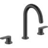 Hansgrohe Vernis Blend Rubinetteria 3 Fori Con Saltarello, Nero Opaco, 71553670