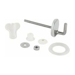 WENKO Fissaggio Per Asse WC Ottone - Ricambio, Acciaio Inossidabile, Lucido