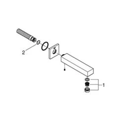 Grohe 13303000 Bocca Erogazione Per Vasca Serie Eurocube 13303, Cromo -Stile Bagno 70765302 4