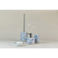 WENKO Bicchiere Portaspazzolini Aquamarin - Bicchiere Portaspazzolini Per Spazzolini E Dentifricio, Ceramica, 8 X 11 X 8 Cm, Beige -Stile Bagno 70823759 4