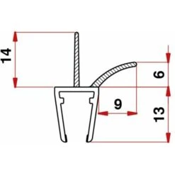 Profilo G3 Vetro 6/8 Baffo 14 -Stile Bagno 7111753 3
