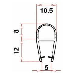 Profilo Di Guarnizione P6 Vetro 6/8 Mm -Stile Bagno 7111760 3