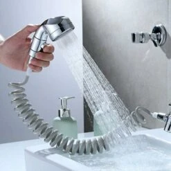 ZOLGINAH Pezzi Supporto Doccia Ventosa, Rotazione A 360° Soffione Doccia Regolabile Senza Foratura Per Bagno Doccia A Mano Accessorio Di Attacco (Argento) -Stile Bagno 71127906 5