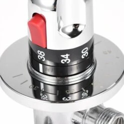 Valvola Miscelatrice Acqua Fredda Calda Valvola Miscelatrice Termostatica In Ottone Massiccio Valvola Miscelatrice A Temperatura Fissa Per Cucina Bagno Lavabo Wc G1/2 -Stile Bagno 71150982 5