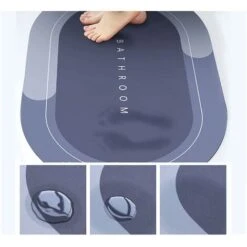 Tappetino Bagno Antiscivolo Super Assorbente Ovale Moderno 58x40 Da Doccia Vasca -Stile Bagno 71257259 3