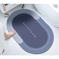 Tappetino Bagno Antiscivolo Super Assorbente Ovale Moderno 58x40 Da Doccia Vasca -Stile Bagno 71257259 4