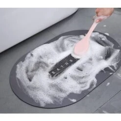 Tappetino Bagno Antiscivolo Super Assorbente Ovale Moderno 58x40 Da Doccia Vasca -Stile Bagno 71257259 5