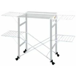 Foppapedretti Stendibiancheria Pieghevole 4 Ali - Modello Gulliver Alluminio Bianco