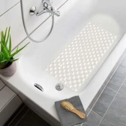 Tappeto Doccia Vasca Ventose Antiscivolo Tappetino Bagno Pvc Antimuffa 100% Made In Italy Bianco - 35x75 Cm -Stile Bagno 71356099 3