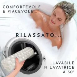 Tappeto Doccia Vasca Ventose Antiscivolo Tappetino Bagno Pvc Antimuffa 100% Made In Italy Bianco - 35x75 Cm -Stile Bagno 71356099 4