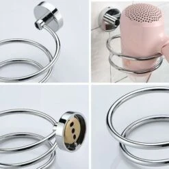 Portaphon A Parete, Asciugacapelli In Acciaio Inox 304 -Stile Bagno 71368083 4 1