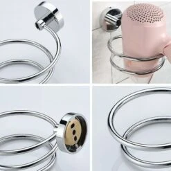 Portaphon A Parete, Asciugacapelli In Acciaio Inox 304 -Stile Bagno 71368083 4