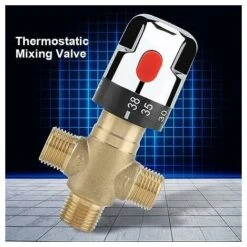 Termostato Miscelatore Termostatico, Tubo Temperatura Acqua, Termostato Vasca, Tubo Valvola In Ottone Controllo Termostato -Stile Bagno 71375972 4