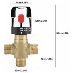 Termostato Miscelatore Termostatico, Tubo Temperatura Acqua, Termostato Vasca, Tubo Valvola In Ottone Controllo Termostato -Stile Bagno 71375972 5
