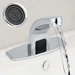 Rubinetto Del Sensore A Infrarossi, Rubinetto Del Sensore Automatico, Rubinetto Del Bagno Attivato Dal Movimento Cucina Del Bagno Rubinetto Del Sensore A Infrarossi Automatico A Mani Libere Con Scatol