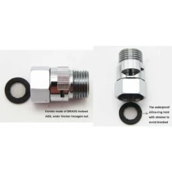 Valvola Di Arresto Per Soffione Doccia In Ottone Massiccio Con Interruttore Corto E Maniglia In Ottone Per Soffione Doccia Parti Di Ricambio Universali Cromo Lucido -Stile Bagno 71379215 4