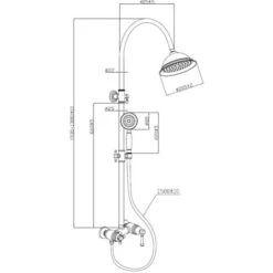 Colonna Doccia Retrò Leeds Nero Antico E Riflessi Rame -Stile Bagno 71408680 3