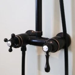 Colonna Doccia Retrò Leeds Nero Antico E Riflessi Rame -Stile Bagno 71408680 4