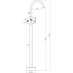 Charme Colonna Meccanica Nera A Pavimento Per Bagno Ad Isola -Stile Bagno 71408695 3