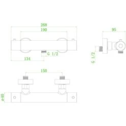 Miscelatore Termostatico Per Doccia Luisa In Gun Métal 7 Miscelatore Termostatico Per Doccia Luisa In Gun Métal -Stile Bagno 71408748 3