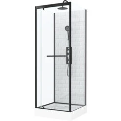 Cabina Doccia Quadrata 70x70x230 - Motivi Piastrelle Metropolitana - UNDERGROUND 70 -Stile Bagno 71441330 3